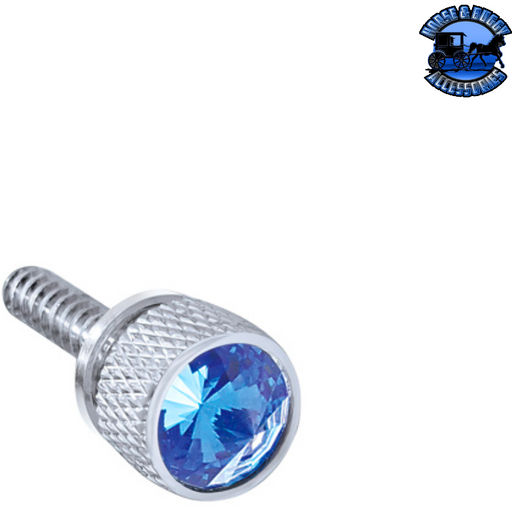 Light Steel Blue DASH SCREW WITH VARIOUS COLOR CRYSTAL FOR 2008-2017 FREIGHTLINER CASCADIA (Choose Color) Dash Screw Blue