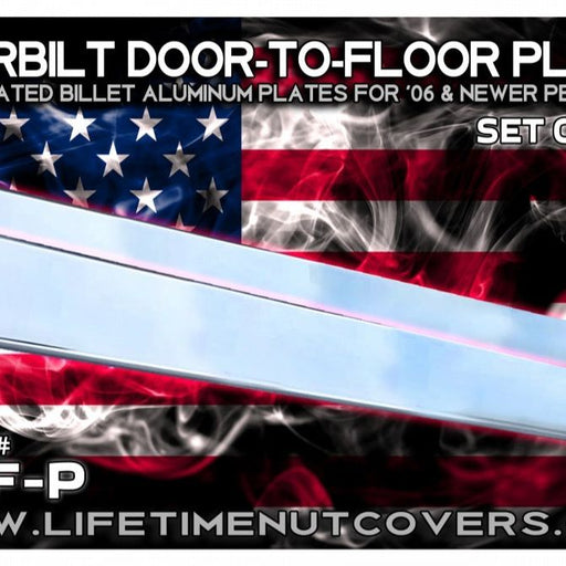 Black #dtf-P  lifetime Chrome plated billett aluminum door to floor plain (no engraving) (Sold in pairs)