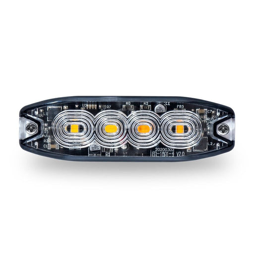 Dark Slate Gray Amber/White LED Class 1 Low Profile Warning Strobe with 36 Flash Patterns (4 Diodes) STROBE