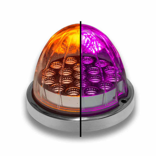 Rosy Brown Dual Revolution Amber/Purple Watermelon LED with Reflector Cup & Lock Ring (19 Diodes) Watermelon Light