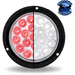 Black 4" Round Trux Dual Revolution LEDs (Choose Style and Color) 4" ROUND Red to White Black Flange Mount - 19 Diodes