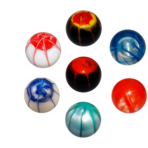 Chocolate Splash Shift Knobs (1/2"-13 female threads) SHIFTER Black with Red & Yellow,Clear with Blue,Clear with Orange,Pearl with Green,White with Blue,White with Dark Orange