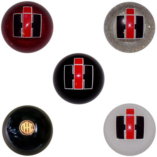 Rosy Brown IH Emblem Shift Knobs (1/2"-13 female threads) SHIFTER Black,Black with Gold,Clear Glitter,Ivory,Red Glitter,White