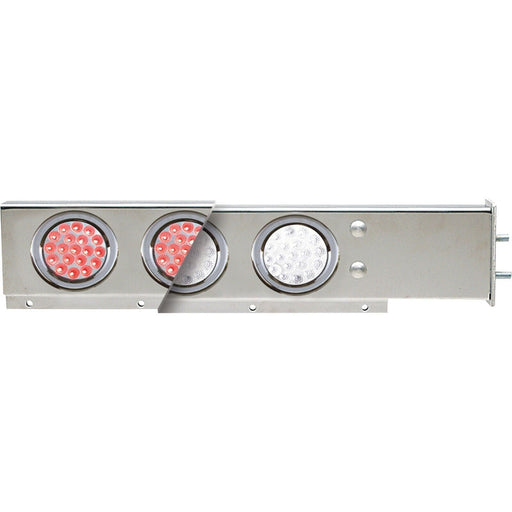 Gray stainless steel mudflap hanger red/white reverse lights 4" 2 1/2" #tu-9210l3 mudflap hanger