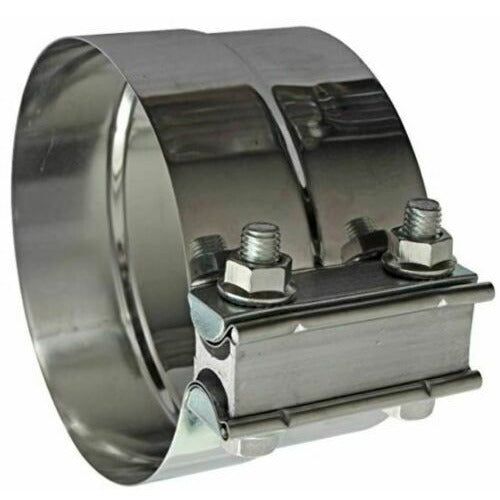 Dim Gray dp-50tq-500s 5" universal pre-formed Band Clamp Torctite Stainless Exhaust Step Lap Joint new EXHAUST