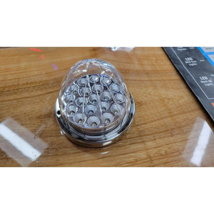 Dim Gray red w/clear lens Watermelon (19 LED) Marker Turn Signal Light universal tled-wcr watermelon sealed led