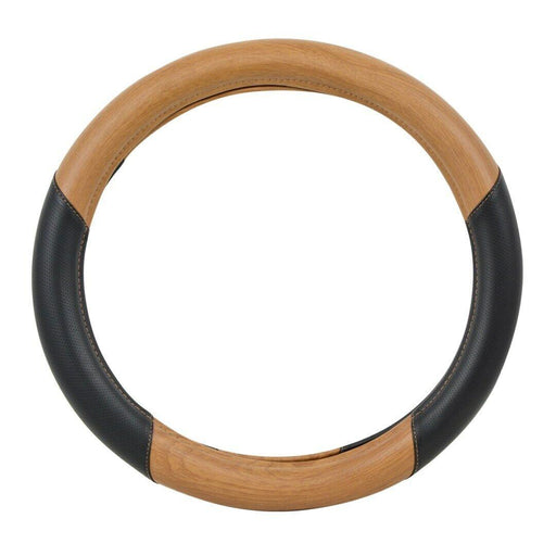 Rosy Brown universal steering wheel cover 18" inch matte natural light wood black new 54061 UNIVERSAL