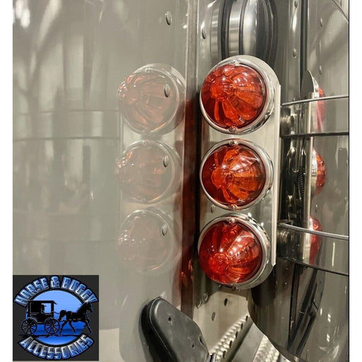 Rosy Brown SS-1705 Peterbilt radius 3 watermelon air cleaner front light mount 304 stainless (sold in pairs) #1705 AIR CLEANER BRACKET