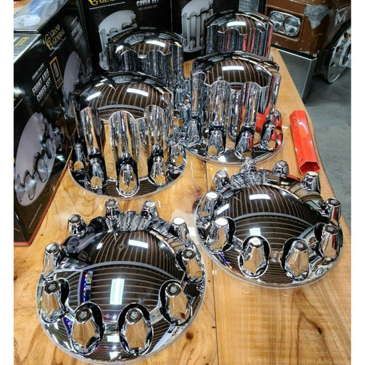 Dark Slate Gray hub cover axle kit 33mm locking nuts w/tool front rear w/cooling vent 4x 40190 - 2x 40180 - 1x 10328 UNIVERSAL