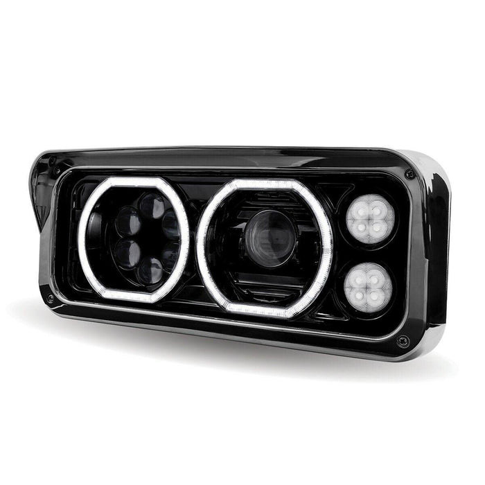 Light Gray Trux 4x6" Universal LED Projector Headlights Assembly 4"X6" HEADLIGHT Driver's Side,Passenger's Side
