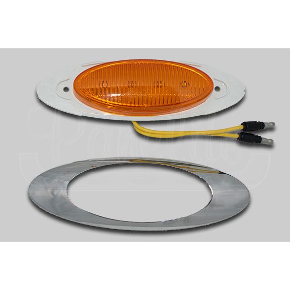 #10009241 Panelite  M1 STYLE AMBER LED LIGHT, AMBER LENS .180 BULLETS W/BEZEL (09-160101095)