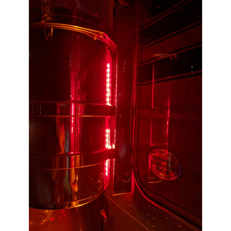 Kenworth Backlit Air Cleaner Light Bar, Rear (15") red clear lights #171249 AIR CLEANER Black