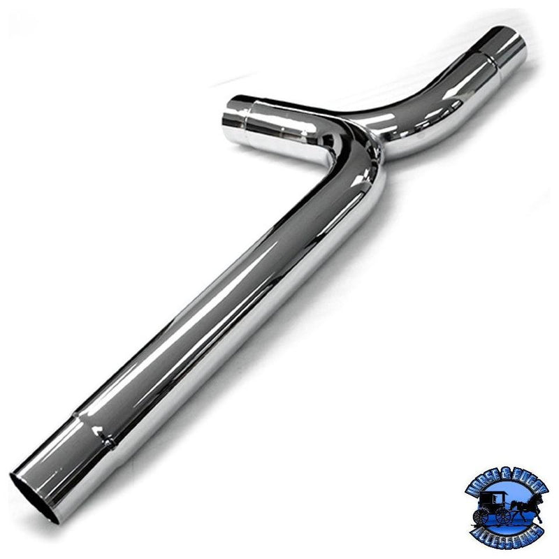 01-08065000 BESTfit Chrome 5 Inch Tapered Y-Pipe For Peterbilt 378, 379, 389, 389 Glider EXHAUST Gray