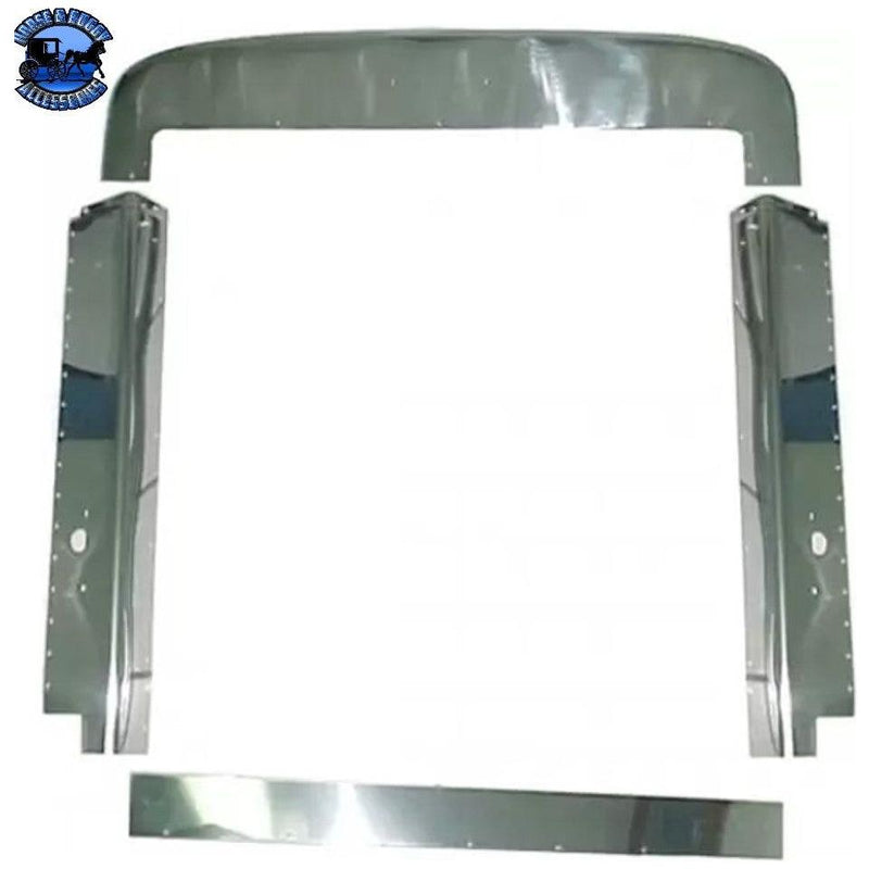 #01-1210500 Stainless Steel Grille Surround Kit For Peterbilt 379 Extended Hood Grille Surround Dim Gray