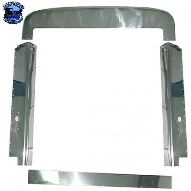 01-121000046 Stainless Steel Grille Surround Kit For Peterbilt 389/388 Grille Surround Dim Gray