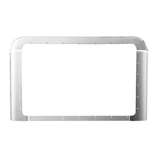 Light Gray #01-1210511 Stainless Steel 4 Piece Grille Surround Set For Peterbilt 385 Grille Surround