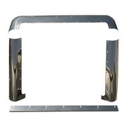 #01-1210511/PT0311 Stainless Steel 4 Piece Grille Surround Set For Peterbilt 385,357 Grille Surround Dim Gray