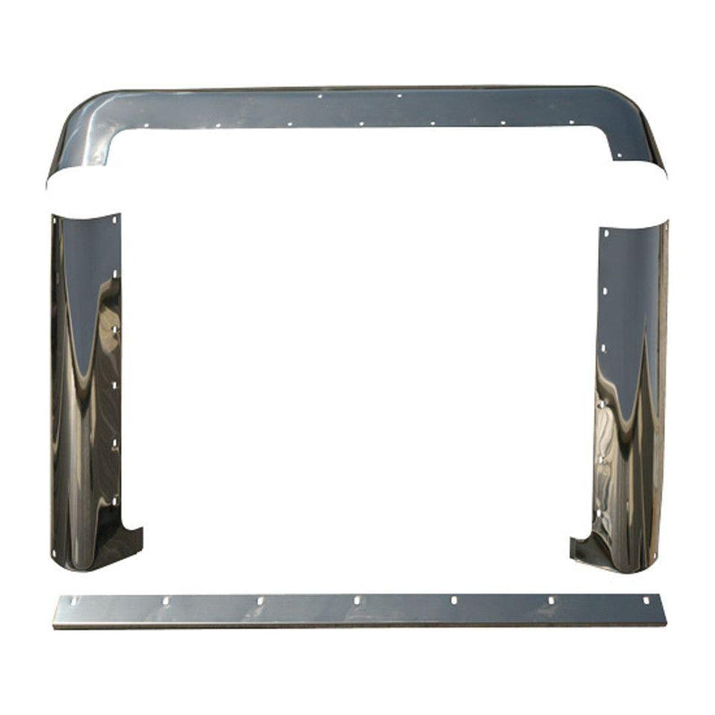 #01-1210511/PT0311 Stainless Steel 4 Piece Grille Surround Set For Peterbilt 385,357 Grille Surround Dim Gray