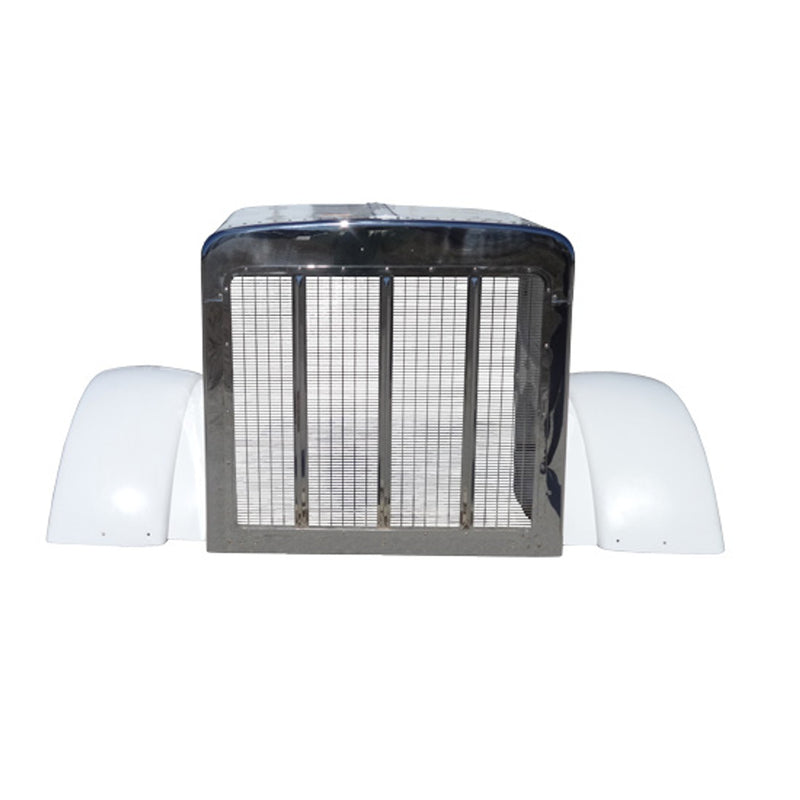 BESTfit Fiberglass Hood W/ Grille & Fenders Replaces 13-03553, L29-6062 For Peterbilt 379 127 BBC
