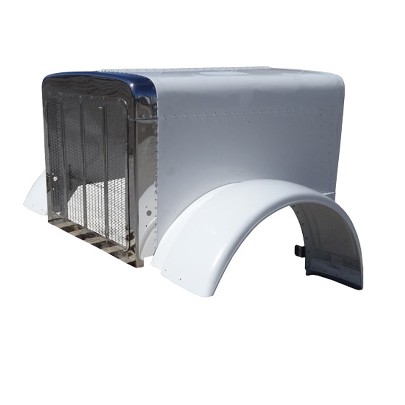 BESTfit Fiberglass Hood W/ Grille & Fenders Replaces 13-03553, L29-6062 For Peterbilt 379 127 BBC