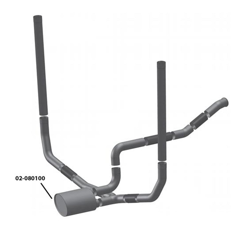 Kenworth AeroCab 5 Inch Aluminized Steel U-Pipe ZTKWACE6 by BESTFIT