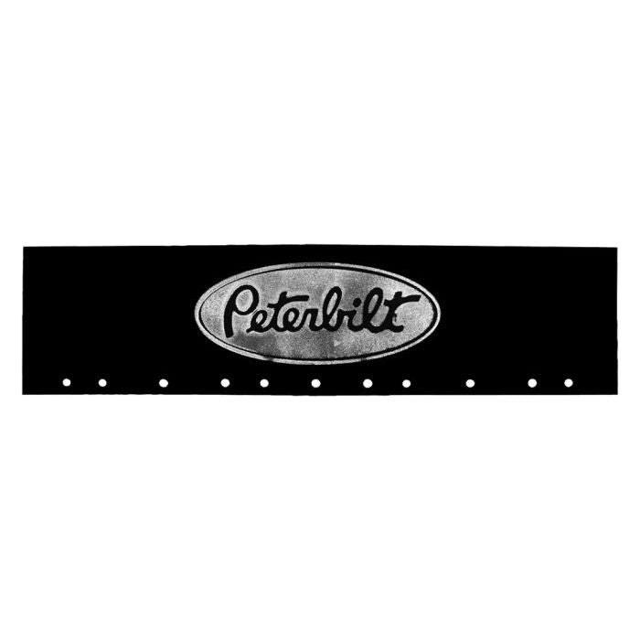 MUD-382406-102 QUARTER FENDER BLACK MUDFLAP W/ CHROME PETE LOGO QUARTER FENDER Dark Gray