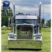 Rollin Low (14" Straight) Visor (Kenworth T680, T880, W990) (Peterbilt 567, 579, 589)  #3005 PETERBILT VISOR Dark Sea Green