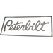 Slate Gray PETERBILT WHITE RECTANGULAR ENGRAVED EMBLEM 108