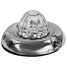 Legendary 1-1/2 Inch Watermelon Light W/ Curved Bezel - Red LED / Clear Glass Lens 11002CR-4 watermelon sealed led Gray