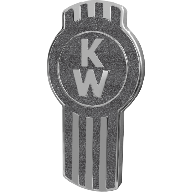 KENWORTH ENGRAVED EMBLEM BLACK METALLIC 195 EMBLEM Dim Gray