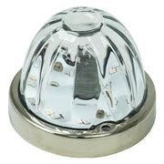 100061CW Legendary Extreme Large Glass Watermelon Cool White-Clear 3 Wire Dual Function W/ Aluminum Bezel LED Light - Each Watermelon Light Gray