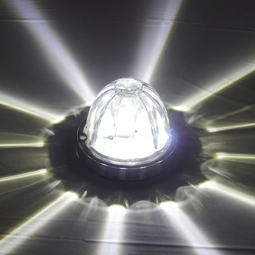 100061CW Legendary Extreme Large Glass Watermelon Cool White-Clear 3 Wire Dual Function W/ Aluminum Bezel LED Light - Each Watermelon Light Dark Slate Gray