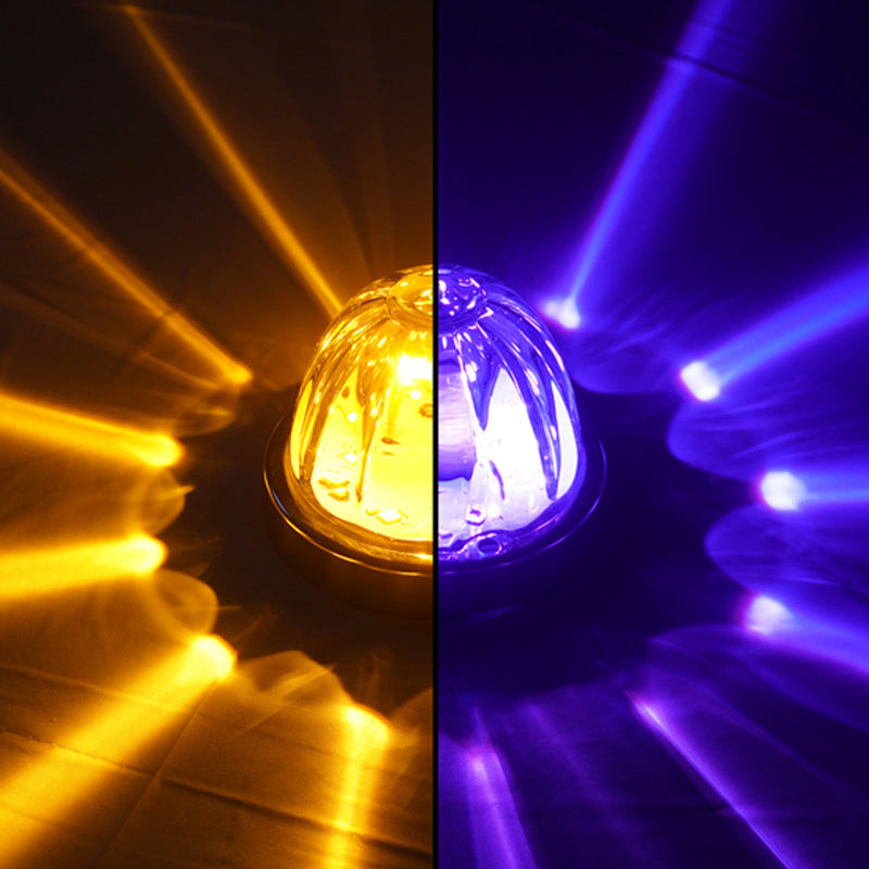 100061CAP Legendary Extreme Large Glass Watermelon Amber To Purple - Clear 3 Wire Dual Function W/ Aluminum Bezel LED Light - Each Watermelon Light Midnight Blue