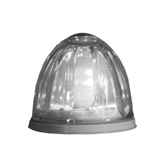 LEGENDARY 2 INCH WATERMELON LIGHT GLASS LENS TWO COLORS CLEAR LENS WITH  LED 4 WIRE PC BASE GROMMETT MOUNT NOT INCLUDED