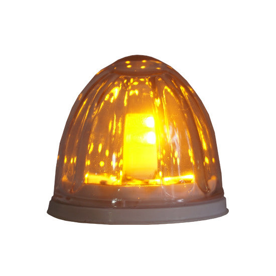 LEGENDARY 2 INCH WATERMELON LIGHT GLASS LENS TWO COLORS CLEAR LENS WITH  LED 4 WIRE PC BASE GROMMETT MOUNT NOT INCLUDED