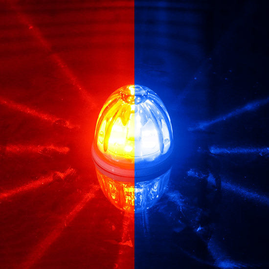 LEGENDARY 2 INCH WATERMELON LIGHT GLASS LENS TWO COLORS CLEAR LENS WITH  LED 4 WIRE PC BASE GROMMETT MOUNT NOT INCLUDED