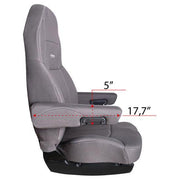 #09-19200005 V-TRUCK CORP Black Cloth Armrest Cover Set (black cloth) seat cover Slate Gray