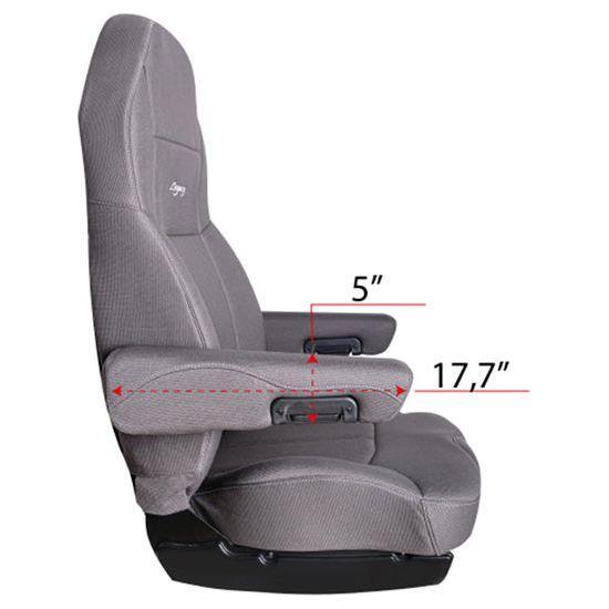 #09-19200005 V-TRUCK CORP Black Cloth Armrest Cover Set (black cloth) seat cover Slate Gray
