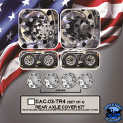Lifetime Nut Cover kits. Rear hub covers with top hat lug nuts  set of 6 or 4 hub cover 4 rears only Dim Gray