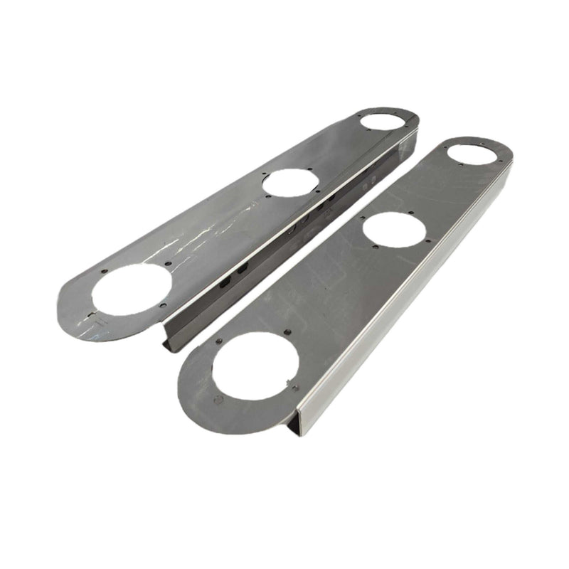 SS-1724 FRONT KENWORTH RADIUS STYLE BRACKET FOR 15" AIR CLEANER (SOLD IN PAIRS) (Lights not included) AIR CLEANER Slate Gray