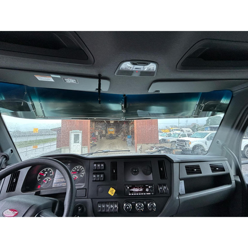 Rollin Low (14" Straight) Visor (Kenworth T680, T880, W990) (Peterbilt 567, 579, 589)  #3005 PETERBILT VISOR Dark Slate Gray