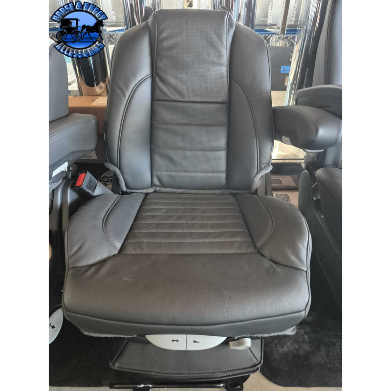AF-21003LE14 GRAYMAG PREMIUM BLACK LEATHER MID BACK SEAT