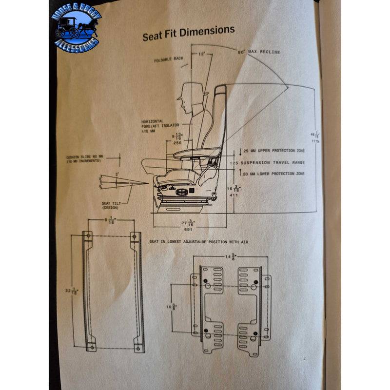 AF-21003LE14 GRAYMAG PREMIUM BLACK LEATHER MID BACK SEAT