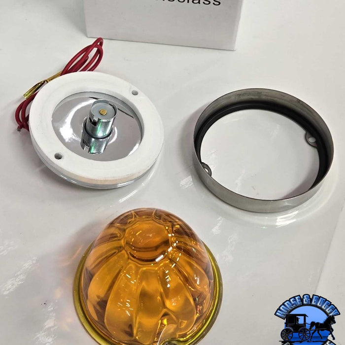 Gray JML-WK1-A Light Amber Lens Watermelon Glass Kit 1 Wire 1156 watermelon glass lens
