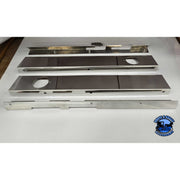 SS-1746 - PETERBILT 589 STRAP-MOUNT FRONT AIR CLEANER BRACKET w/ (1) WATERMELON AT THE BOTTOM (SOLD IN PAIRS) AIR CLEANER BRACKET Gray