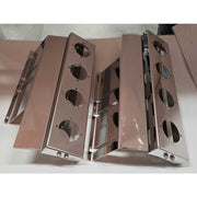 SS-1714  REAR 589 PETERBILT (BLIND MOUNT) STYLE AIR CLEANER BRACKET w/ (4) WATERMELON (SOLD IN PAIRS) air cleaner Dim Gray