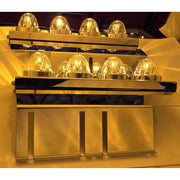 SS-1714  REAR 589 PETERBILT (BLIND MOUNT) STYLE AIR CLEANER BRACKET w/ (4) WATERMELON (SOLD IN PAIRS) air cleaner Dark Goldenrod