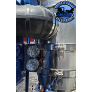 SS-1726 FRONT KENWORTH Radius Style Bracket (2) Watermelon Light Holes (SOLD IN PAIRS) AIR CLEANER Dark Slate Gray