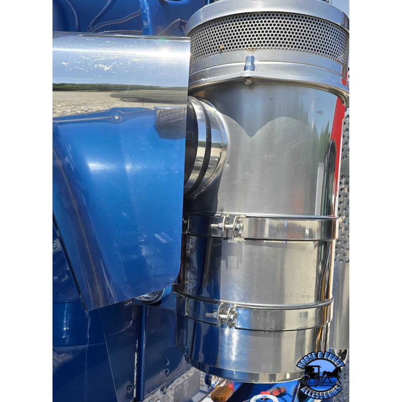 SS-1726 FRONT KENWORTH Radius Style Bracket (2) Watermelon Light Holes (SOLD IN PAIRS) AIR CLEANER Dim Gray