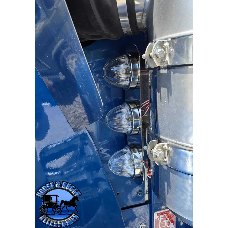 JML Kustoms 15" FRONT KENWORTH AIR CLEANER BRACKET, RADUIS STYLE (SOLD IN PAIRS) #1720 (does not include lights) watermelon Dark Slate Blue